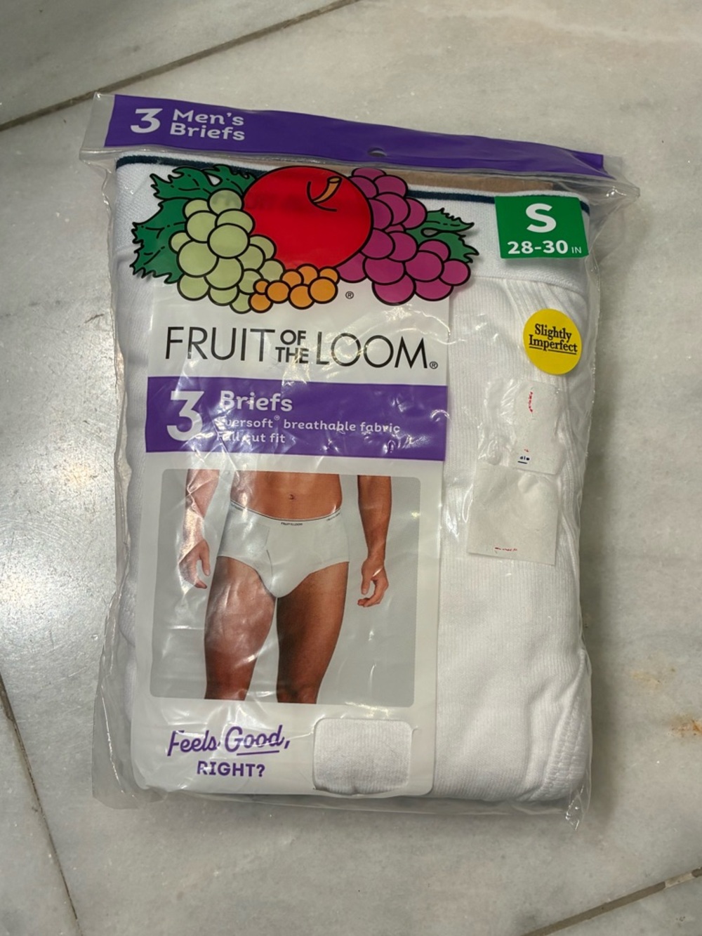 Fruit of the Loom White Men's Briefs One pair - Small